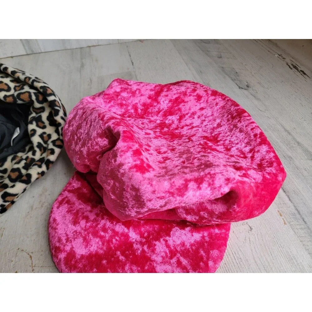Plush cheetah hat costume Halloween set‎ bop pop pink accessory